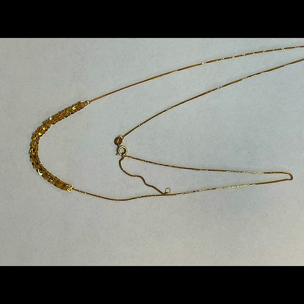Necklace 18k gold 1mm 18 inches